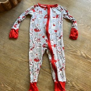 Little sleepies bamboo valentines pajamas, 6-12 months